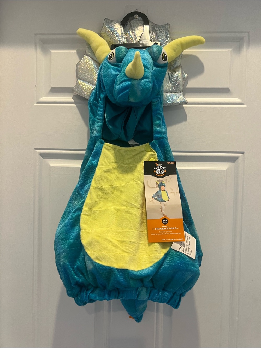 Hyde & Eek Boutique Infant Triceratops Dinosaur Costume (6-12 Mo) Halloween New